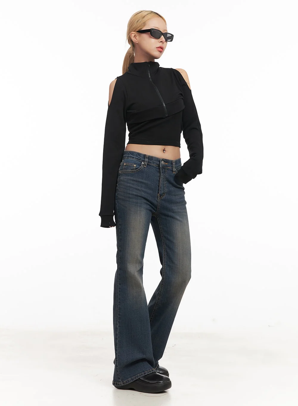 Zip-Up Cut-Out Bolero Top CM506 - Image 2