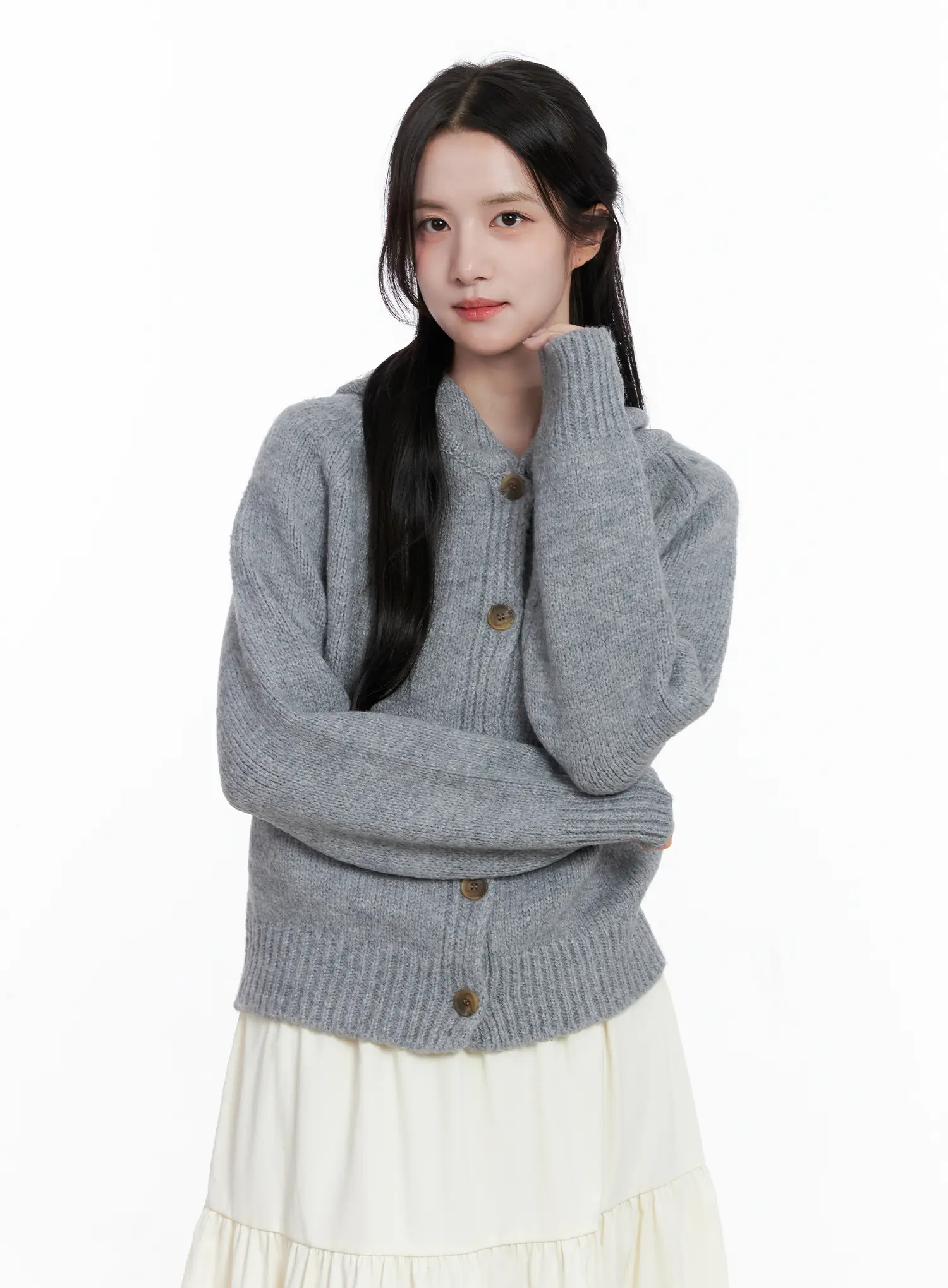 Zip-Up Hoodie Knit CS523 - Image 9