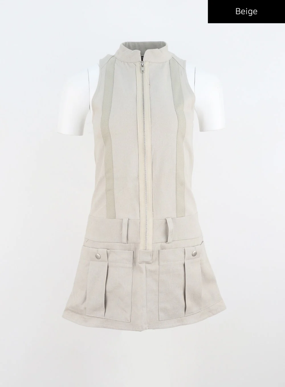 Zip-Up Mini Dress CU302 - Image 14